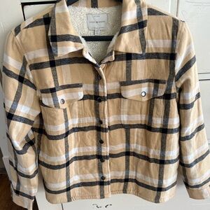 Lucky Brand woman black and yellow Plaid Jacket